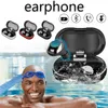 Metal Tws Bluetooth Earphone IPX7 Swimming Wireless Headset Sport سماعات أذن مقاومة للماء مع صندوق الشحن مع صندوق الشحن