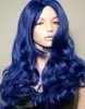 capelli lunghi blu scuro