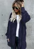 Women's Wool & Blends Women Plus Size Faux Fur Plain Overcoat Solid Color Long Sleeve Open Front Bread Jacket Coat With 9 Colors