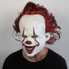 Стивен King's IT LED Светящийся полная маска для головы Пенни Горрод Клоун Джокер Маска Клоун Маска Хэллоуин Косплей Костюм
