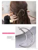 Tamax 6 fermagli per capelli in metallo geometrico cavo, minimalista, delicato, oro argento, triangolo e luna