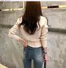 Temperament Mode Stricken Jacke Herbst Neue Mode Perle Taste einreiher Pullover Strickjacke Outwear Chic Einfarbig Mantel V191217