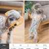 جديد لطيف الكلب المعطف كلب صغير الملابس الحيوانات الأليفة زي الربيع عاكس الكلب الملابس للماء ديناصور تصميم المطر معطف