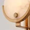ポストモダンマーブルウォールライト銅ノルディックラグジュアリーデザインホームホテルロビーコリドーウォールランプ付き12W LED電球壁のsconceフィクスチャー
