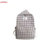 Neue Plaid Leinwand Frauen Rucksack Koreanische Hochschule Stil Schultaschen Für Jugendliche Weibliche Reise Rucksäcke Mädchen Mochilas