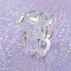 Nowe przybycie CZ Diamond Odłamki Oryginalne pudełko Pierścienia Sparkle do 925 srebrnych zestawów pierścienia luksusowego projektanta biżuterii Pierścienie 9132448