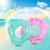 Anel de natação de concha rosa com brilhos dentro da piscina inflável Flutuar crianças adultos Swim Swim Summer Party Water Toys