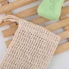 Natural Exfoliating Mesh Soap Saver Sisal Soap Saver Bag Pouch Holder for Shower Bath Foaming and Drying Soap Bag Daily Supplies U10FZ