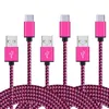 Type C Braided cable nylon fabric 1m 2m 3m micro V8 5pin usb data charger cable wire for samsung s4 s6 s7 edge s8 android phone letv lg g5