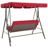 테라스 스윙 의자 2 조각 / 세트 유니버설 가든 의자 방진 3 인승 야외 덮개 (빨간색)