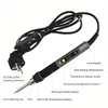 Freeshipping C60W Electric Soldering Iron Lcd Adjustable Temperature Welding Solder Station Heat Pencil 2Pcs Tips Soldering Iron