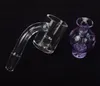 2мм Flat Top Quartz Banger Nail С Spinning Carb Cap 25mm OD Женский Мужской 10мм 14мм 18мм 45/90 Кварц Banger ногтей