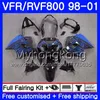 Honda Interceptor VFR800R青い炎のためのボディ新しいVFR800 1998 1999 2000 2001 259Hm.23 vfr 800RR VFR 800 RR VFR800RR 98 99 00 01フェアリングキット