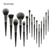 Sywinas 15pcs pinceaux de maquillage professionnels ensemble mélange fond de teint fard à paupières cosmétiques contour pinceaux de maquillage.