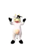 2019 Factory Outlets Hot Black White Cow Mascot Costume Mascotte Cartoon Karakter Kostuum Volwassen maat Gratis verzending