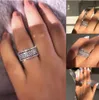 Элегантного серебряного цвет Rhinestone Кристалл кольцо Широкого нержавеющая сталь Любовь кольцо для женщин Свадебного обручальных ювелирных подарков