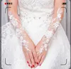 Fashion-2017 More Style Chic Lace Elbow Wedding Gloves With Beading Elegant Fingerless Wedding Accessories