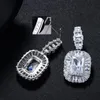 Choucong tout nouveau bijoux de luxe 925 en argent Sterling bleu saphir CZ diamant pierres précieuses fête femmes mariage boucle d'oreille pour Lov1385715