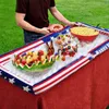 Seasiade Ice Tray Inflatable Party Cooler American Flag Ices Bucket Summer Sandbeach Red Blue Plastic Portable Fashion 12hc C1