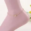 Jewelry Temperament Butterfly Lady Anklet Simple Gold Plated Anklet