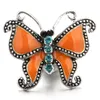 Noosa Snap Rhinestone Snap Knoppen Olieverf Butterfly 18mm Snap-knop DIY Armband Ketting Sieraden Gift