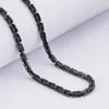 Nouveau style fermoir chaîne de boîte rectangulaire en acier inoxydable 316L collier plaqué IP chaînes Figaro collier 67 cm 45 mm or noir vintage G8794923