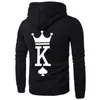 Sokak Hiphop Hoodies Eşleşen Giysi Çiftler Erkekler Kadınlar Kraliçe Kral Hoodies Gevşek Tasarımcı Kapüşonlu Yüksek Kaliteli Tişörtü