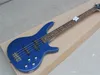 Factory Custom Blue Electric Bass Gitara z Rosewood Fretboard, 4 ciągi, 22 progami, chromowane naczepy, oferta dostosowana