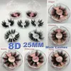 Ny 25mm 3d Mink Eyelash 5D Mink Ögonfransar Natural False Eyelashes Big Volumn Mink Lashes Luxury Makeup Dramatic Lashes