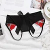 New lace Sexy Panties Women Open Crotch Underwear Low Waist Transparent embroidery Sexy Briefs With Bow