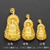 Vintage 18 Karat Gelbgold gefüllte Buddha-Anhänger-Halskette mit buddhistischem Glauben für Damen und Herren, klassischer Schmuck