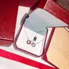 Collar de amor de moda, joyería para hombres y mujeres, collar de tres anillos lleno de diamantes, tapa de rosca octogonal, collar de amor, regalo de pareja con caja se3278