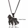 Europa en amerika hotsale hiphop sieraden vergulde top cz gorilla hanger ketting ketting leuk cadeau voor vriend vriend