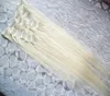 100gストレートクリップの人間の髪の毛の延長されたレミーブラジルのバージンヘアクリップインヒューマンエクステンションブロンド14 16 18 20 22