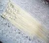 100G Rechte Clip in Menselijk Haarverlenging Remy Braziliaanse Virgin Haar Clip Ins Human Extension Blond 14 16 18 20 22