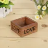 Natural Wooden Succulent Plant Flower Bed Pot Box Garden Planter Home Storage Box Wooden Jewelry Holder 10 x 10 x 5 cm8401739