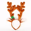 Kerstdecoraties 1 stks Hoofdbanden Bells Hoofdkleding Home Bar Decoratie Flanel Gifts Antlers Party Supplies1
