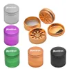 HONEYPUFF Aircraft Aluminum Groove Smoking Grinder AeroSpaced 53MM 4Piece Metal Herb Grinders CNC Toothless Tobacco Crusher Accessories