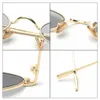 Wholesale-Fashion Women Oval Frame Sunglasses Small Glasses Ladies Retro Sun Glass New