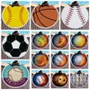27 stijlen honkbal softabl basketbal voetbal sport strand handdoek met kwast ronde strand handdoeken Unisex zomer strand matten CCA11399-A 10PCS