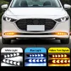 2pcs LED diurnas Luz Para Mazda 3 Axela 2019 2020 impermeável 12V Fluxo amarelo transformar a luz do sinal Bumper Lamp LED DRL