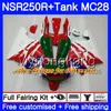 حقن لهوندا MC28 NSR250R 1994 1995 1996 1997 1998 1998 265HM.33 NSR250 R PGM4 NSR 250 250R 94 95 96 97 98 99 Fairing blue white hot