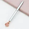 Couronne Impériale Ornement Cristal Stylo Gem Stylo À Bille Anneau Bureau De Mariage Anneau En Métal Roller Stylo À Bille Or Rose Argent Rose Gratuit 000