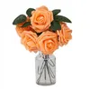 2019 vendas !!! Atacado frete grátis 25pcs PE espuma Rose Flower Light Orange