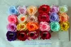 9cm silk rose heads artificial flowers DIY wedding decoration garland flower wall white red pink peach C18112601