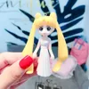 6 Styl Anime Rysunek Sailor Moon Brelok Keychain Cute 3d Cartoon Cosplay PVC Klucz Key Ring Kids Party Thercot Gift Blue Holder 1784708 \ t