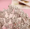 New Wedding Bridal Crystal Rhinestone Silver Queen Headbands Tiara Headpiece Princess Hair Accessories Pageant Prom Retail Jewelry9754281