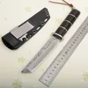 Specjalny Offfer Fixed Prosto Nóż VG10 Damaszek Stal Tanto Ostrze Ebony Uchwyt Survival Proste Noże z Kydex