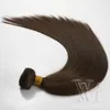 Двойной нарисованный 3 пачки / лот фортепиано цвет #2 #4 100% необработанный бразильский уток прямой одиночный донор Виргинский Реми наращивание человеческих волос