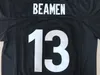 Navio de US Willie Beamen # 13 Jersey de futebol Algum dado domingo tubarões filme homens todos costurados preto S-3XL de alta qualidade